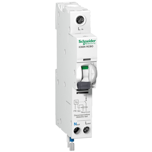 شنايدر قاطع حساس فرعى اكت 9 RCBO مفرد 20 أمبير A9D11820 C 10000A