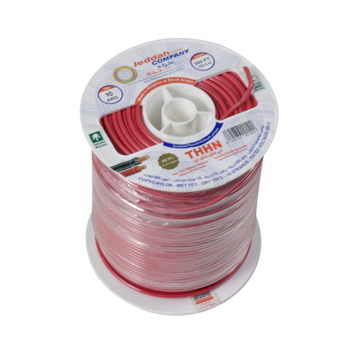 جدة سلك مواصفات أمريكى-THHN-AWG رقم 14 750/400 فولت (500 قدم/152.4 متر) أحمر